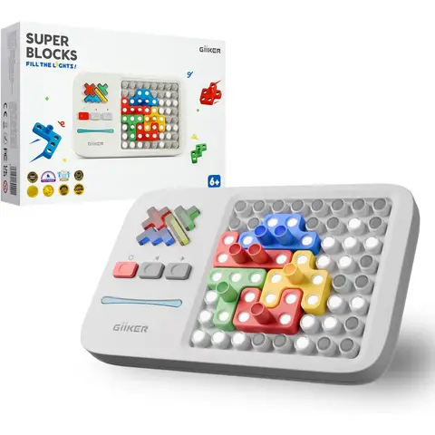 GiiKER Super Blocks Pattern Matching Puzzle Games, Original 1000+ Challenges Thinking Toys for Kids & Teenagers, Easter Basket Filler, Birthday Gifts for Boys and Girls