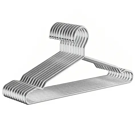 SNSP 10pcs - Solid Roestvrij Staal Kleerhanger Bold en Vergroot Trackless Kleerhanger Braces - 40cm 10stuks RVS