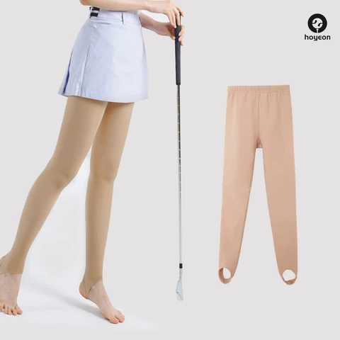 HOYEON Korean Women's Summer Cooling Sensation Sun Protection Tights, Matte Base Ice Silk Sun Protection Pants M