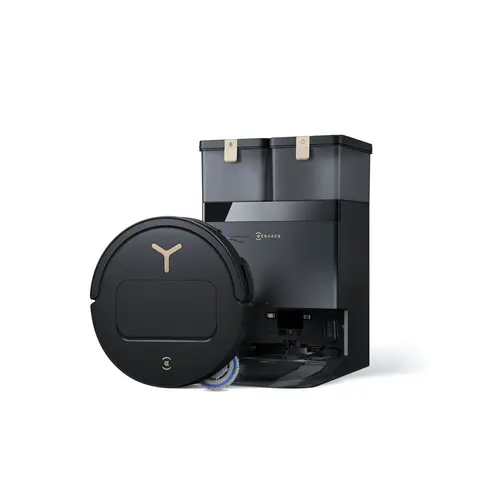 ECOVACS DEEBOT T50 PRO OMNI BLACK Gen 3 Saug- & Wischroboter (Schwarz) mit All-in-One OMNI-Station inkl. Reinigungsmitteldosierung, OZMO Turbo 2.0, bis zu 25.000 Pa Saugkraft, TruEdge 2.0 adaptive Kantenwischtechnologie, ZeroTangle 3.0, AIVI 3D 3.0, Videomanager, 9 mm Mopp-Anhebung, Heißwasser-Moppwäsche