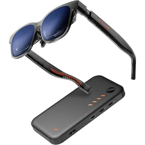 VITURE Luma XR-Brillen & Pro Mobile-Dockingstation-Bundle, Erste immersive XR-Erlebnis für Switch 2, Koop-Streaming, Laden während des Spielens & alle HDMI-/USB-C-Eingänge