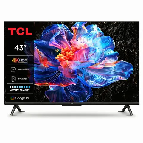 TCL 43P735 Smart TV 4K LED UHD, avec HDR10, Google TV, HDMI 2.1 et commande vocale - 43 pouces