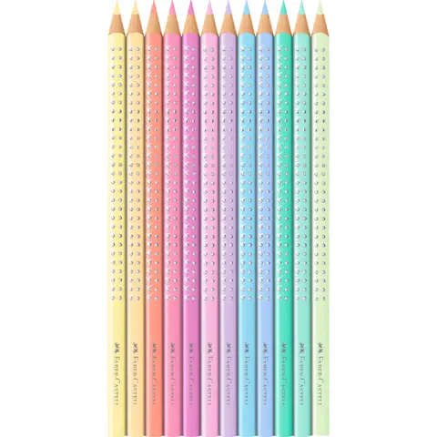 Faber-Castell Sparkle Colouring Pencils Sparkle Pastel, Tin of 12