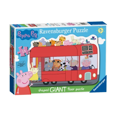Ravensburger Peppa Pig London Bus 24 Piece Shaped Giant Floor Puzzle