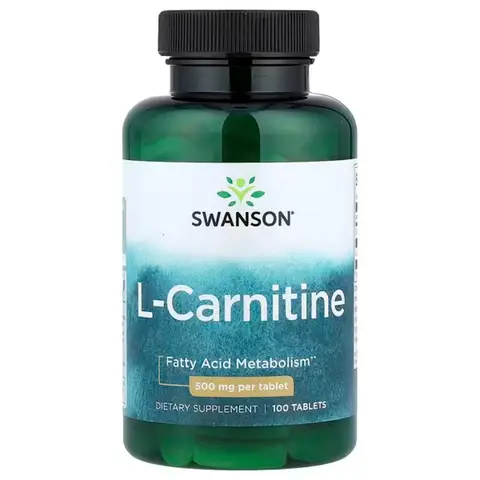 Swanson L Carnitine Fat Metabolism 500mg Tablets - 100 Tablets