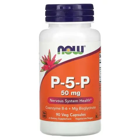 NOW Foods P-5-P Vitamin B6 Energy Support 50mg - 90 Vegan Tablets