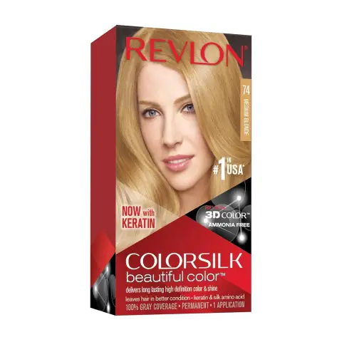REVLON COLORSILK Dauerhafte Haarfärbung Mittelblond (74/7N)
