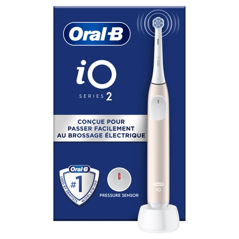Oral-B iO2 Brosse À Dents Électrique Rose Clair, 1 Brossette