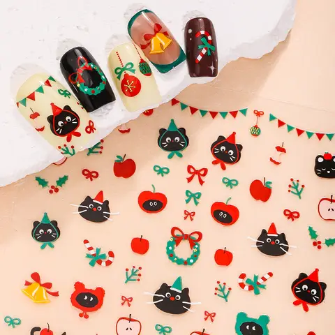 【Christmas Edition】MeoMagic Christmas gel nail stickers Self Adhesive Nail Decoration TH-1555 (Only stickers)