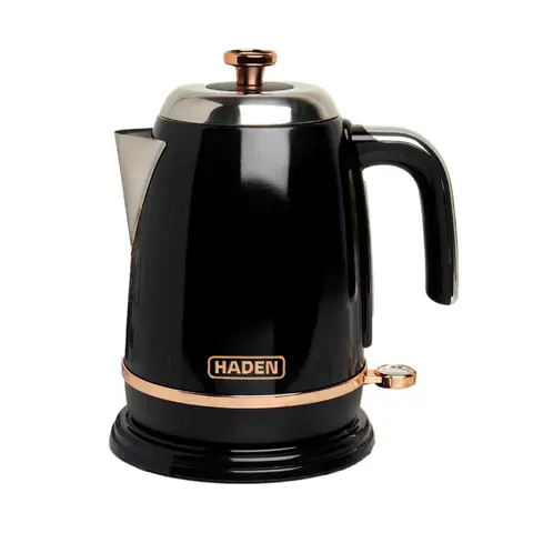 Haden Salcombe Kettle, Black & Copper, Coated Stainless Steel, Cord Storage, 1.7L - 191137