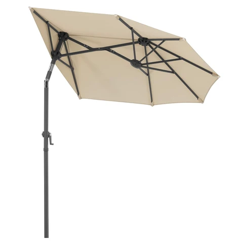 Schneider Schirme Parasol Salerno mezza 150x150cm Natur, Balkon-Parasol mit Kurbel und Neigungsfunktion