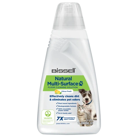 Bissell Natural Multi Surface Cleaner – Plant-Based, Pet & Family Safe, Citrus Fresh Scent – 1L, 3122