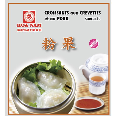 HOA NAM Croissants aux crevettes et au porc surgelés, Funko - 50 pièces, 1,2 kg