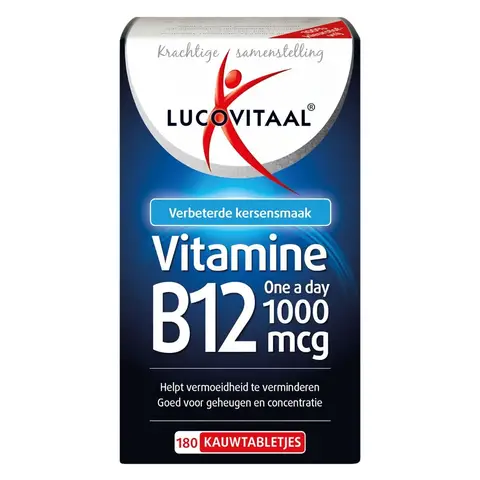 Lucovitaal Vitamine B12 Eén per Dag 1000 mcg - 180 Kauwtabletten
