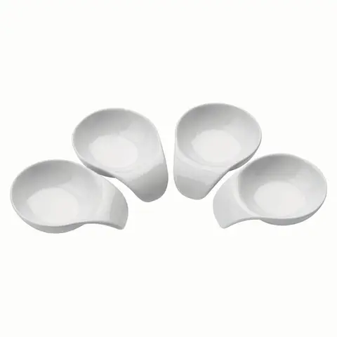 Maison by Premier Elegant Set of 4 White Porcelain Serving Dishes, Porcelain Serving Dishes, Versatile Serving Dishes