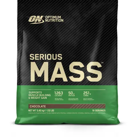 Optimum Nutrition Serious Mass chocolade 5,45 kg (16 porties)