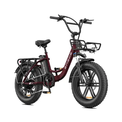 ENGWE L20 BOOST Foldable Electric Bikefat 250W  48V 13AH battery E-Mountain bike 20 Fat Tire ENGWE L20 BOOST（red）