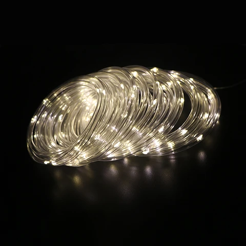 M.TK 15m Light Tube LED 150 LEDs, Fairy Lights Outdoor Warm White for Indoor Outdoor Party Wedding Christmas Decorative Light Warm White with 8 Modes and Brightness Dimmable