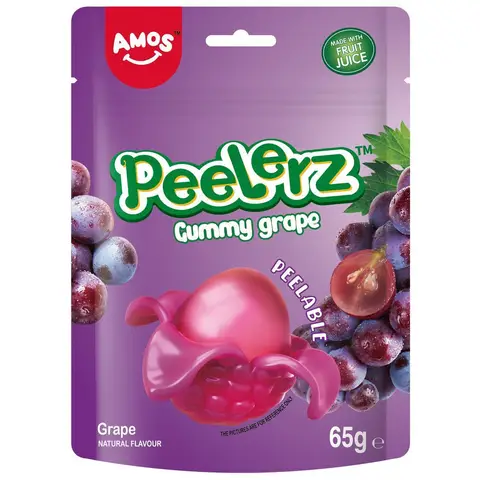 Amos Peelerz Gummy Grape 65g