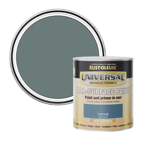 RUST-OLEUM UNIVERSAL ALL-SURFACE PAINT SATIN THYME 750ML