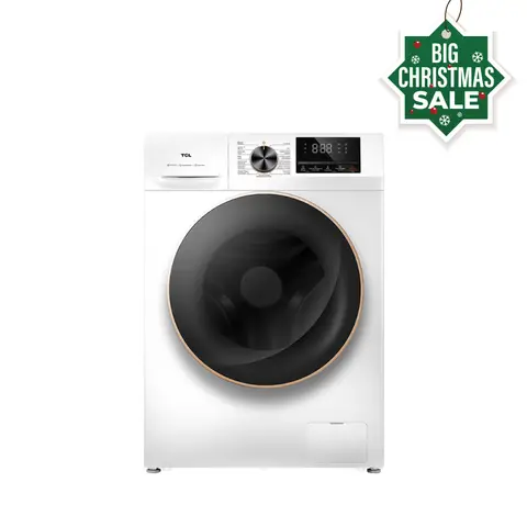 TCL Waschmaschine, 10 kg, Energieeffizienzklasse A mit Smart DD Motor, Bakterien-Eliminierungssystem, Dampfwäsche, Schnellwäsche 15 Min., Kindersicherung, Endzeitvorwahl [Energieklasse A] FP1210WA0