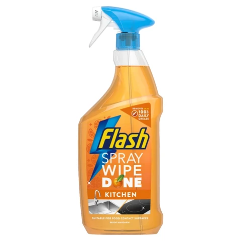Flash Wipe Done Kitchen Spray, Mandarin, 800ml