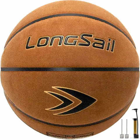 LONGSAIL Premium Composite Leather/Microfiber Leather Basketball Size7#Brown