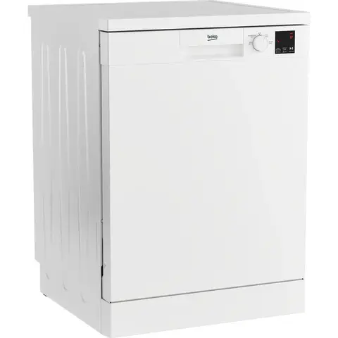 Beko DFN04321W b100 Freestanding Dishwasher, 60 cm, 13 Maßgedecke, Underbench Installable, Half Load, Start Time Selection, Clean & Shine Programme, 4 Wash Programmes, Watersafe, White [Energy Class E]