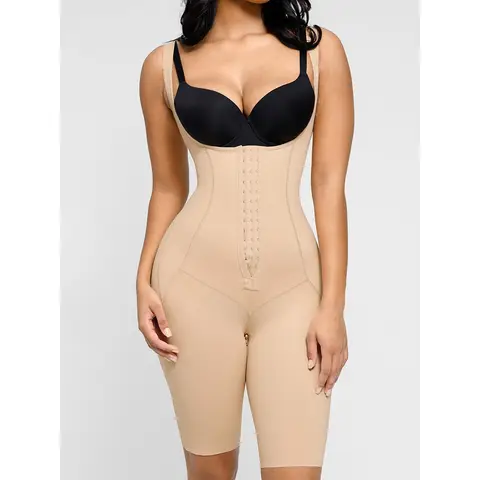 Feelingirl Postoperative High Compression U-shaped Chest Support 3 rows Body Shaper Fajas for Women XL Skin, Couple Gift Perfect Gift