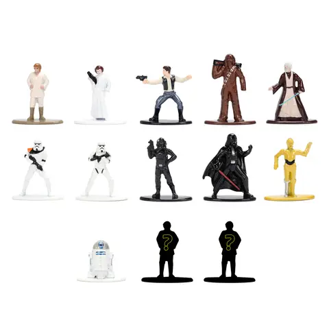Star Wars Nano Metalfigs Series 1 Blind Bag Assortment， 14 Die Cast Collectibles