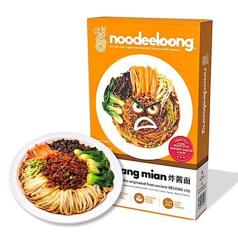 Noodeeloong Fried Sauce Noodles Classic Beijing-Style Savory Sauce Flavor 217g
