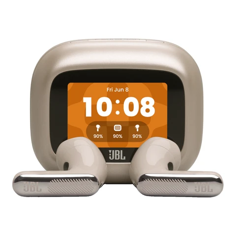 JBL LIVE FLEX 4 – True Wireless Ohrhörer mit Geräuschunterdrückung, kabelloses Aufladen, Smart-Case, Champagner