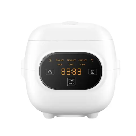 Midea Mini-Reiskocher 1,2 L für 1–2 Personen, 6 One-Touch-Programme, 24 H Voreingestellter Timer, Warmhaltefunktion, Antihaft-Innentopf, Digitales LED-Display, Abnehmbarer Deckel