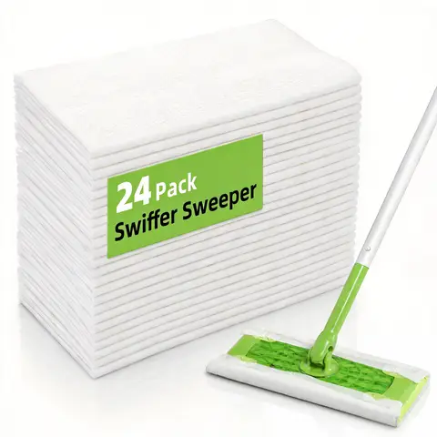 24 Tücher Einweg-Feuchtwischtücher für den Swiffer Bodenwischer