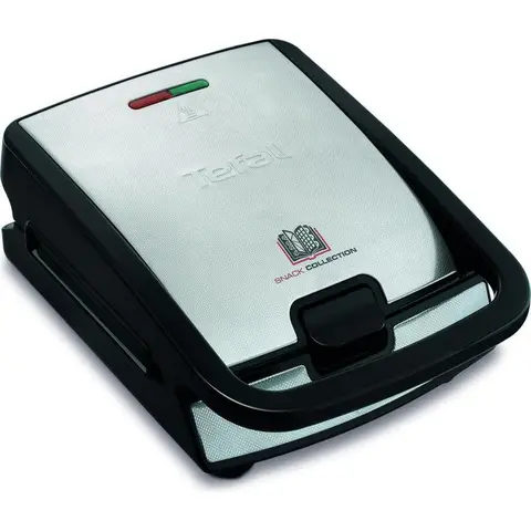 Tefal SW852D Snack Collection Waffeleisen Schwarz/Edelstahl