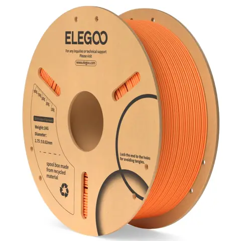 Elegoo PLA Filament 1kg Paper Spool-Orange(10 spools/ctn)