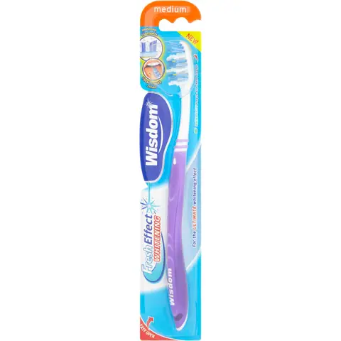 Wisdom Fresh Effect Whitening Toothbrush Medium 1 pack
