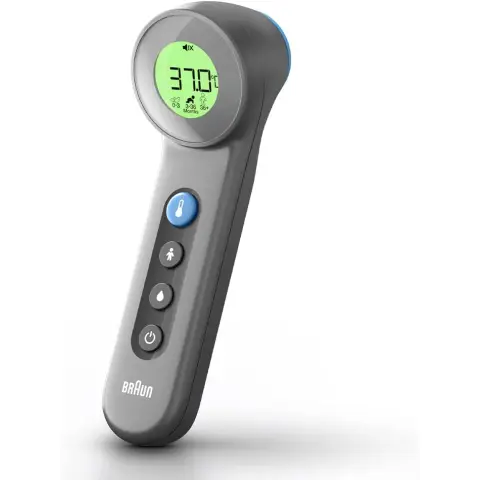 Braun Sensian 7 Kontaktloses Stirnthermometer, Age Precision Technologie, 3-in-1, Farblich kodiertes digitales Display, Geeignet für Babys und Kinder, Die #1 Marke bei Ärzten (1), BNT400