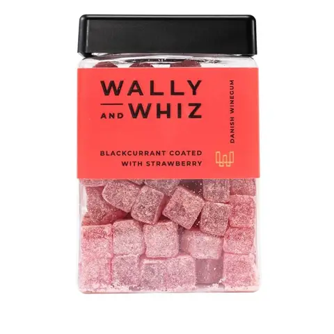 Wally and Whiz Blackcurrant Coated with Strawberry Christmas Soft Winegums 240g
