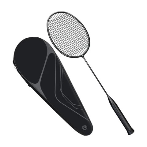 ochama x J.ZAO 8U Ultra-Lichte Carbon Badmintonracket Geïntegreerd Ontwerp Enkel Racket Hoge Elasticiteit Badmintonracket Stabiele Sporttraining