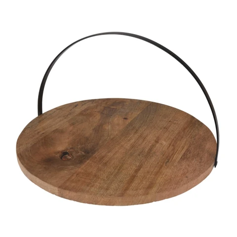 Serveerbord Hout 28 cm Naturel
