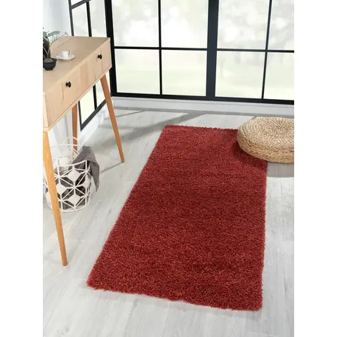 My Flair Teppich "My Shaggy" rechteckig weinrot 200 x 80 cm