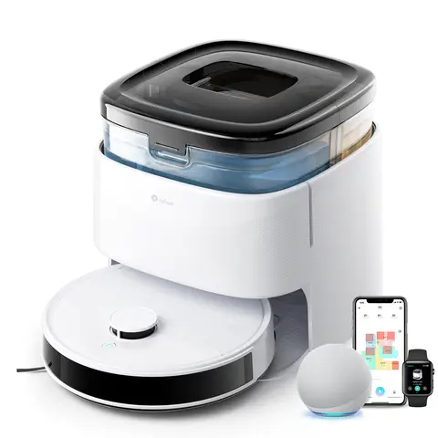 LEFANT M3 Staubsauger-Roboter, All-in-one Basisstation, 12.000 Pa Saugkraft, 220 Min Akku, DToF-Navigation, PSD-Hinderniserkennungstechnologie, Doppel-Rotationswischvorhang