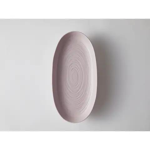 JIWOO Lucerne Exquisite Collection, 12-inch Oval Plate, 1-Piece Set, Light Purple, Dinner Plate, Fruit Plate, Multi-Purpose, Dishwasher and Microwave Safe