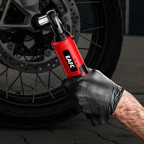 EAFC 12V 45NM Electric Ratchet Wrench 3/8 GJ04 Corner Detail Space Wrench Rechargeable Battery 7500mah(2500mAh*3) Tools for Motorcycle Home Mahine