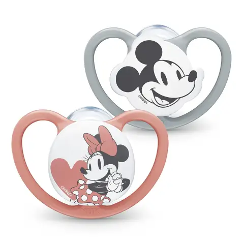 NUK Space Disney Mickey Mouse Silikon-Schnuller Größe 3 (18–36 Monate)
