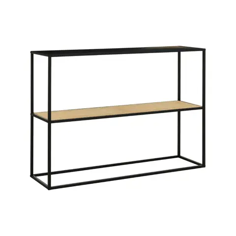 Interiors by Premier Console Table Depok Black/Rattan