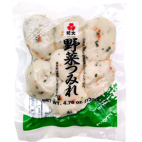 KIBUN Yasai Tsumire (Vegetable Fish Cake) 135g (Frozen)