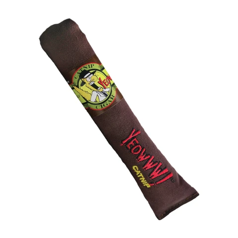 Yeowww! Brown Cigar Cat Toy – 100% Organic Catnip-Filled