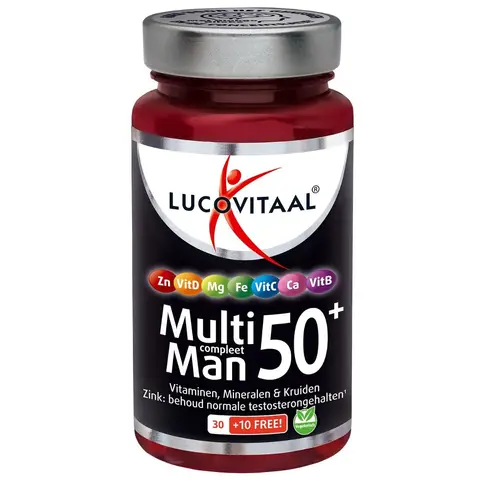 Lucovitaal Multi Man Compleet 50+ met Ginkgo Biloba 40 tabletten